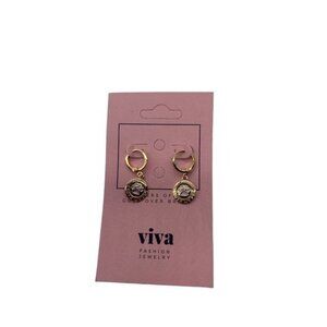 Viva Fashion Jewelry I Love Pets Quote Women’s 18K Gold Plated Dangle Earrings 3